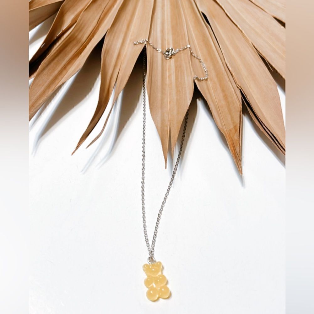 Yellow gummy bear necklace  F21